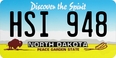ND license plate HSI948