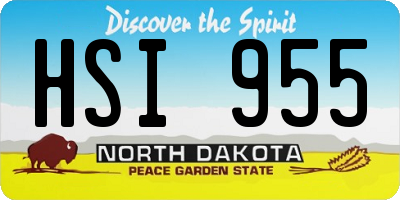 ND license plate HSI955