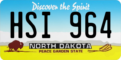 ND license plate HSI964