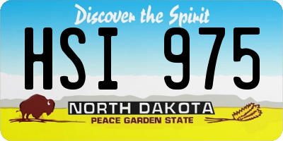 ND license plate HSI975