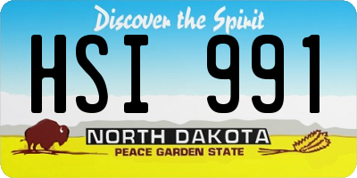 ND license plate HSI991