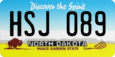 ND license plate HSJ089