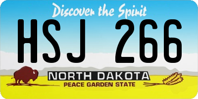 ND license plate HSJ266