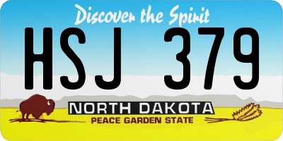 ND license plate HSJ379