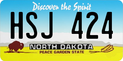 ND license plate HSJ424