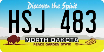 ND license plate HSJ483