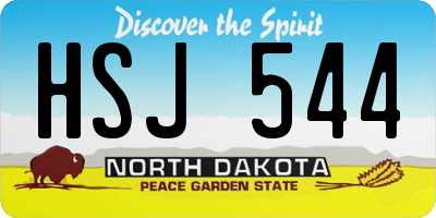 ND license plate HSJ544