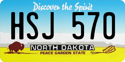 ND license plate HSJ570