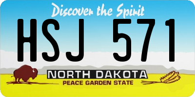 ND license plate HSJ571
