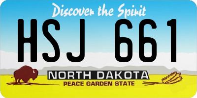 ND license plate HSJ661