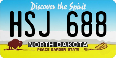 ND license plate HSJ688