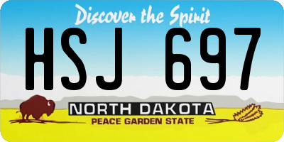 ND license plate HSJ697