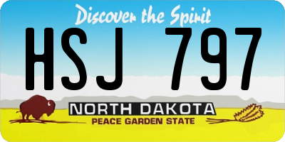 ND license plate HSJ797