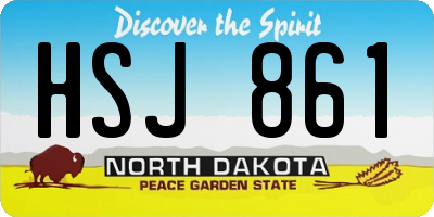 ND license plate HSJ861