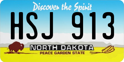 ND license plate HSJ913