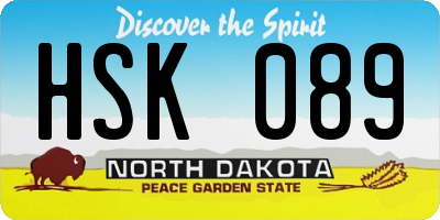 ND license plate HSK089