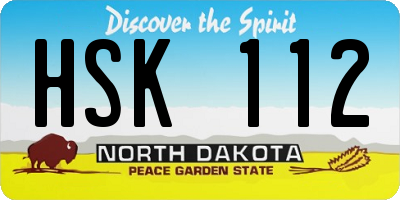 ND license plate HSK112