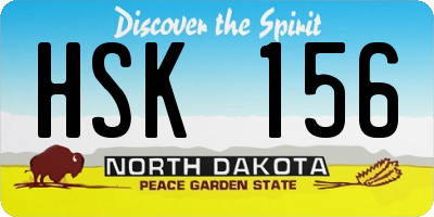 ND license plate HSK156