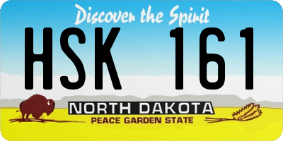 ND license plate HSK161