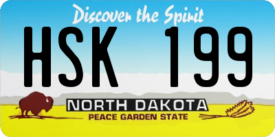 ND license plate HSK199