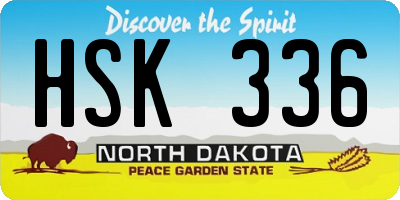 ND license plate HSK336