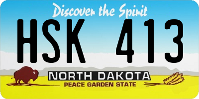 ND license plate HSK413