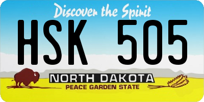 ND license plate HSK505