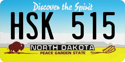 ND license plate HSK515