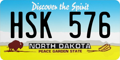 ND license plate HSK576