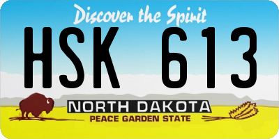 ND license plate HSK613