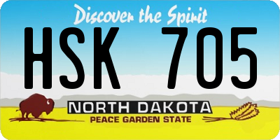 ND license plate HSK705