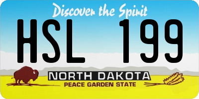 ND license plate HSL199