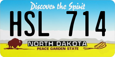 ND license plate HSL714