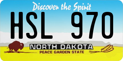 ND license plate HSL970
