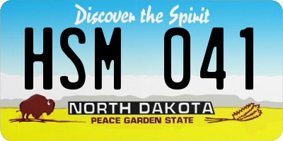 ND license plate HSM041