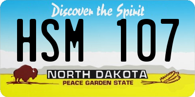 ND license plate HSM107