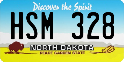 ND license plate HSM328