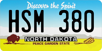ND license plate HSM380