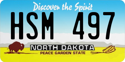 ND license plate HSM497