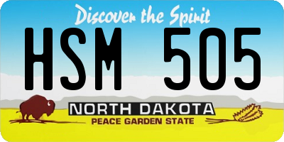 ND license plate HSM505