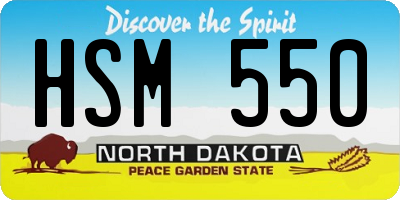 ND license plate HSM550