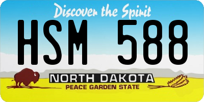 ND license plate HSM588