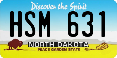 ND license plate HSM631
