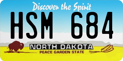 ND license plate HSM684