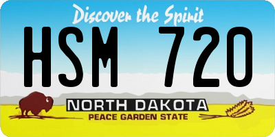 ND license plate HSM720