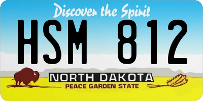ND license plate HSM812