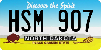 ND license plate HSM907
