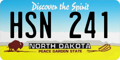ND license plate HSN241