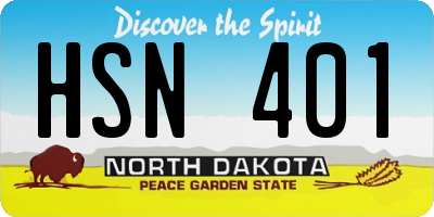 ND license plate HSN401