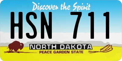 ND license plate HSN711